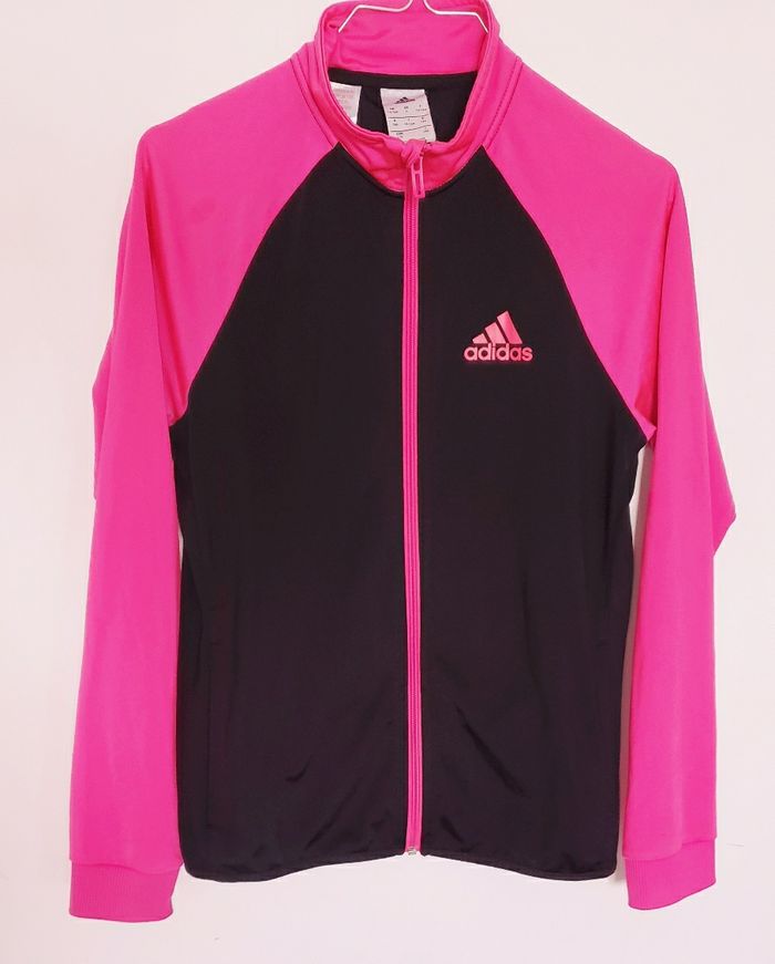 Adidas Original - Sweat de sport pour fille rose fluo, taille 13 - 14 ans