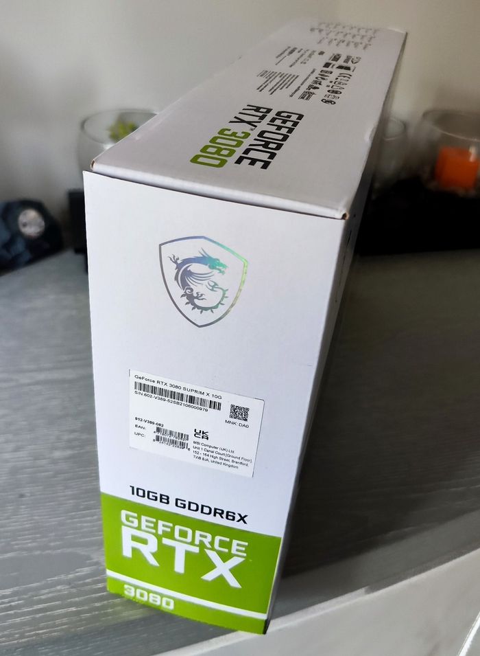 Carte Graphique MSI NVIDIA RTX 3080 Suprim X 10Go GDDR6X