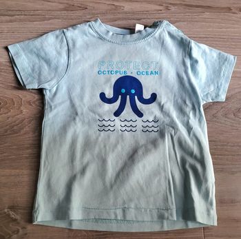 Tee-shirt bleu clair MC Obaibi 18 mois