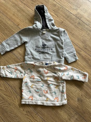 Lot de 2 sweats 12 mois