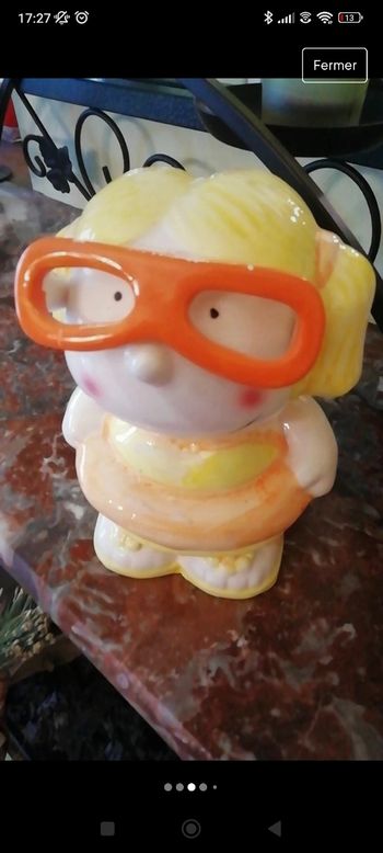 Tirelire petite fille vintage