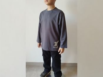 T shirt manches longues gris 12 ans LA REDOUTE
