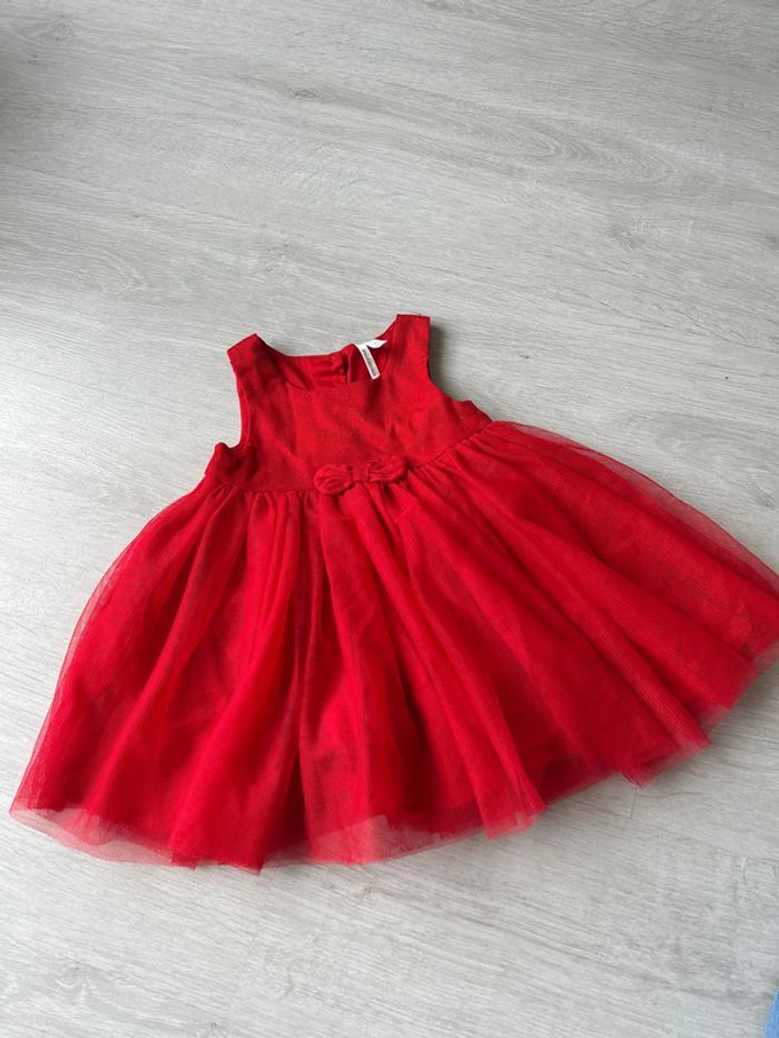 Robe rouge Noël orchestra 9 mois bébé fille