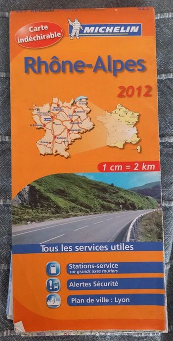 Carte Michelin n°523 Rhone Alpes