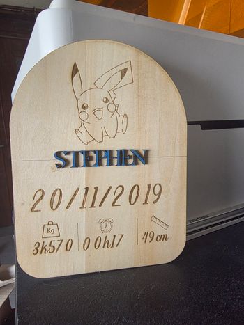 ✨ Pancarte de naissance personnalisée en bois ✨