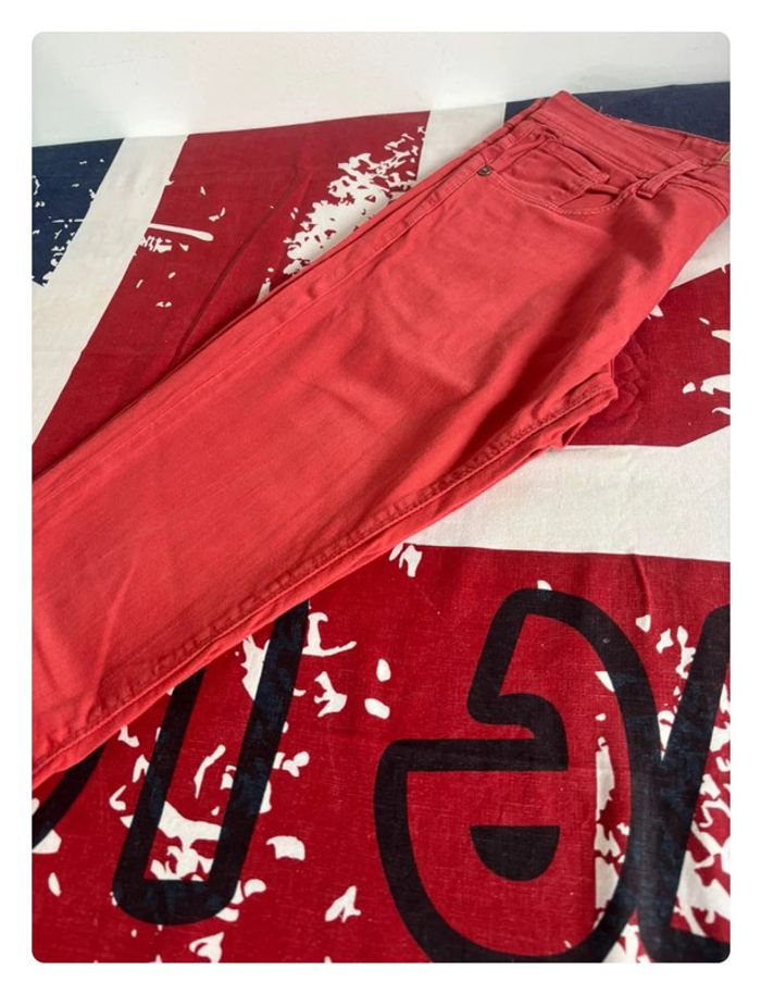 Jeans Celio rouge straight fit taille 38 C15 - photo numéro 15