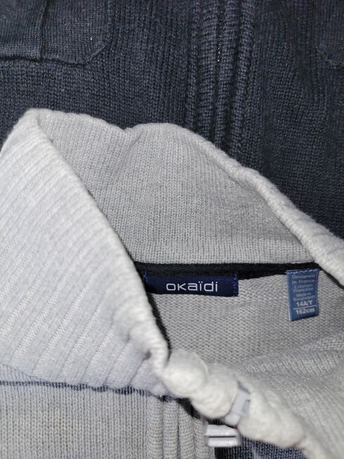 Lot de 2 gilets okaidi taille 14 ans très bon état - photo numéro 2