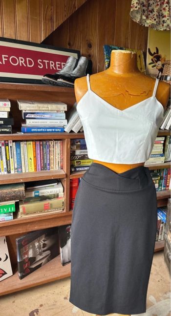 Jupe taille haute moulante noir M Vera&lucy