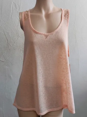 Débardeur Rosé en Dentelle Taille L/G