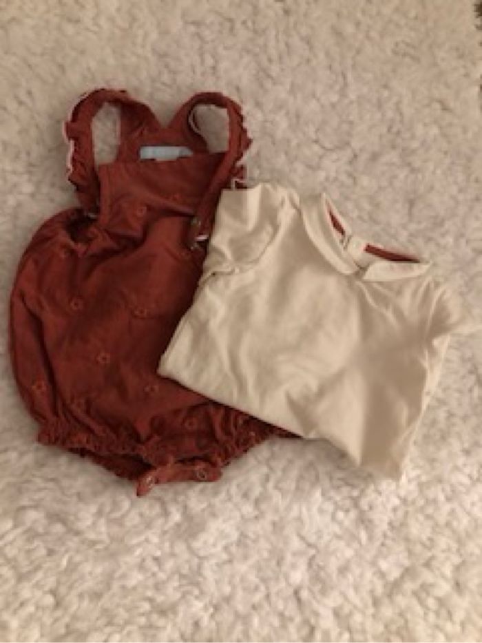 Salopette velours et body