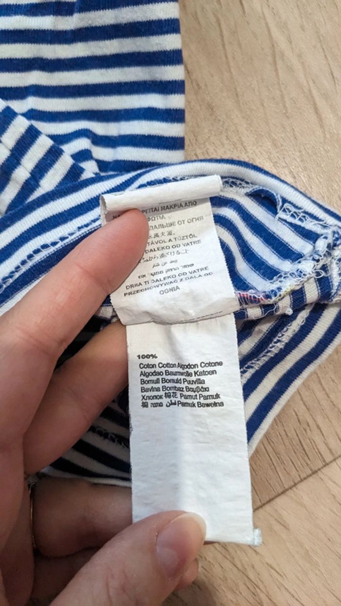 Tee-shirt bleu et blanc 12 Mois - photo numéro 6