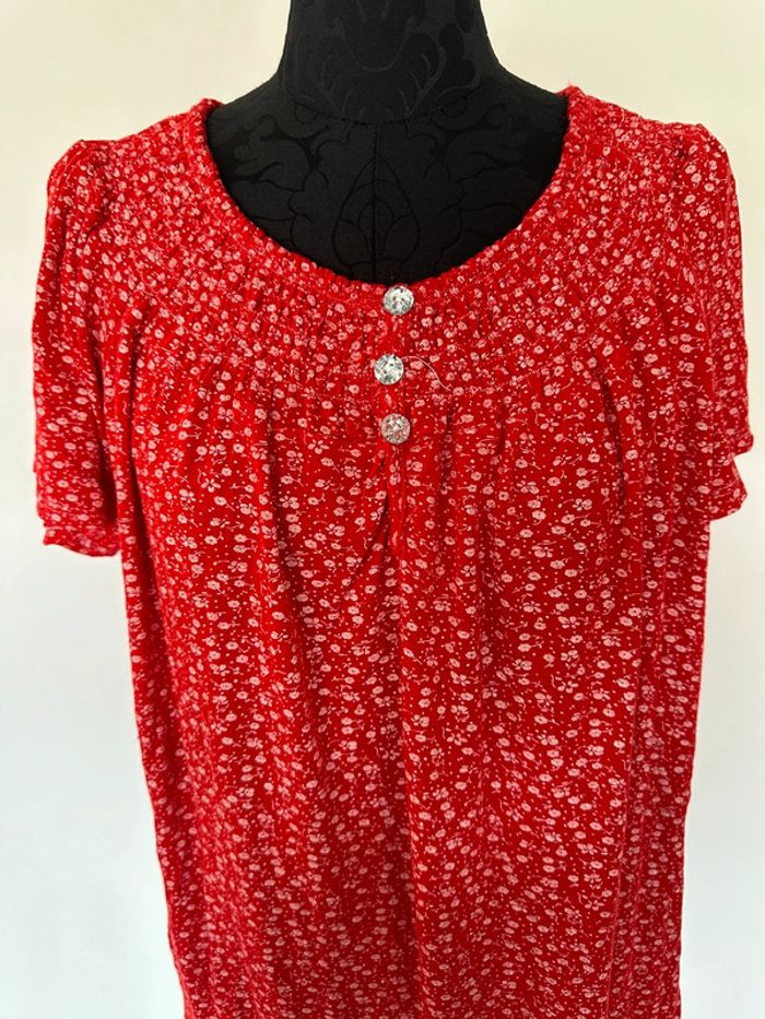 Blouse rouge légère - photo numéro 3