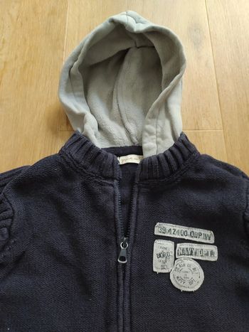 Sweat capuche zippé grain de blé 18M très chaud