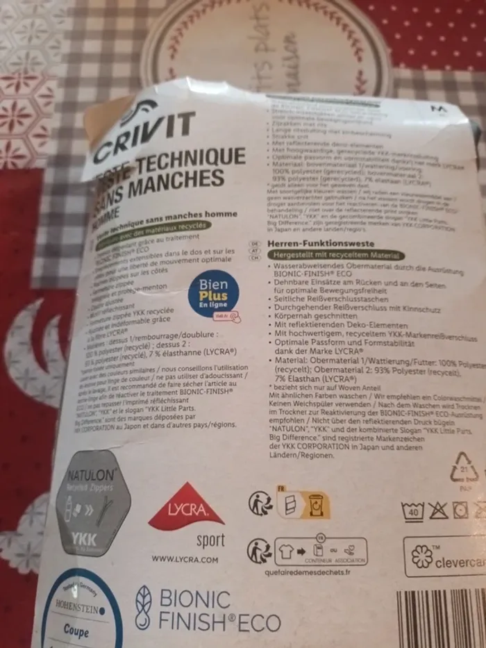 Veste technique sans manches homme taille M - photo numéro 4