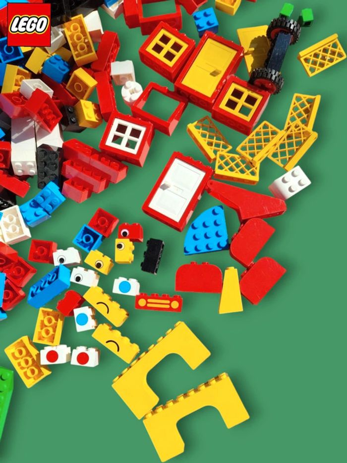 Boîte Lego system 1885 de 1992 avec 1,2kg de pièces en vrac - photo numéro 5