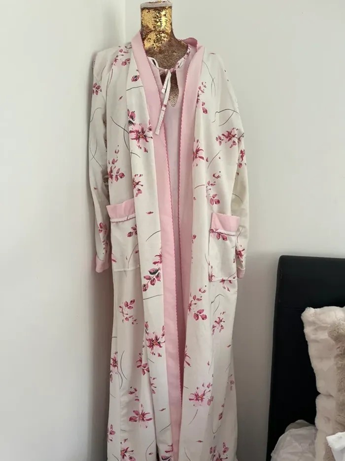 Ensemble déshabille rose 42/44 vintage - photo numéro 7
