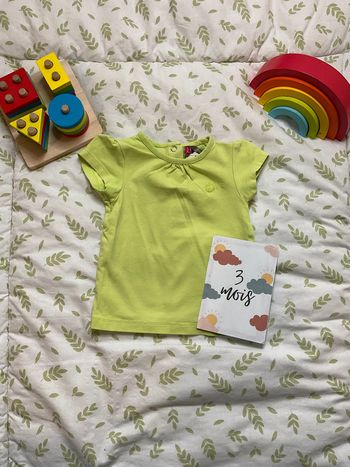 teeshirt manches courtes vert 3 mois orchestra