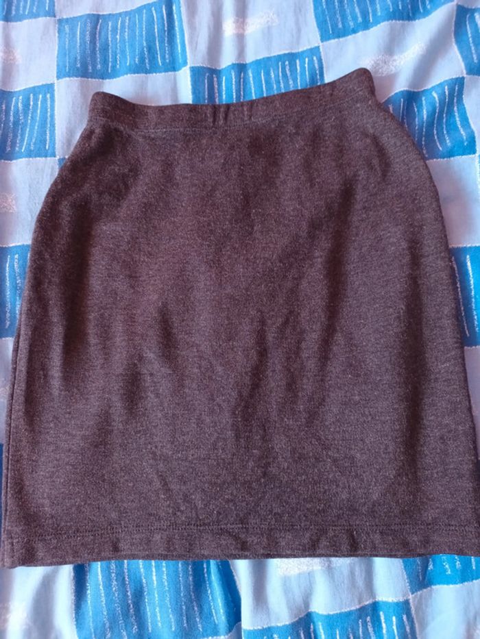 Jupe courte adèle joris T 36 gris foncé