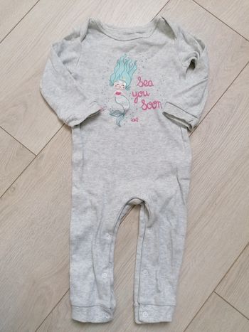 Pyjama in extenso sirène 80 cm