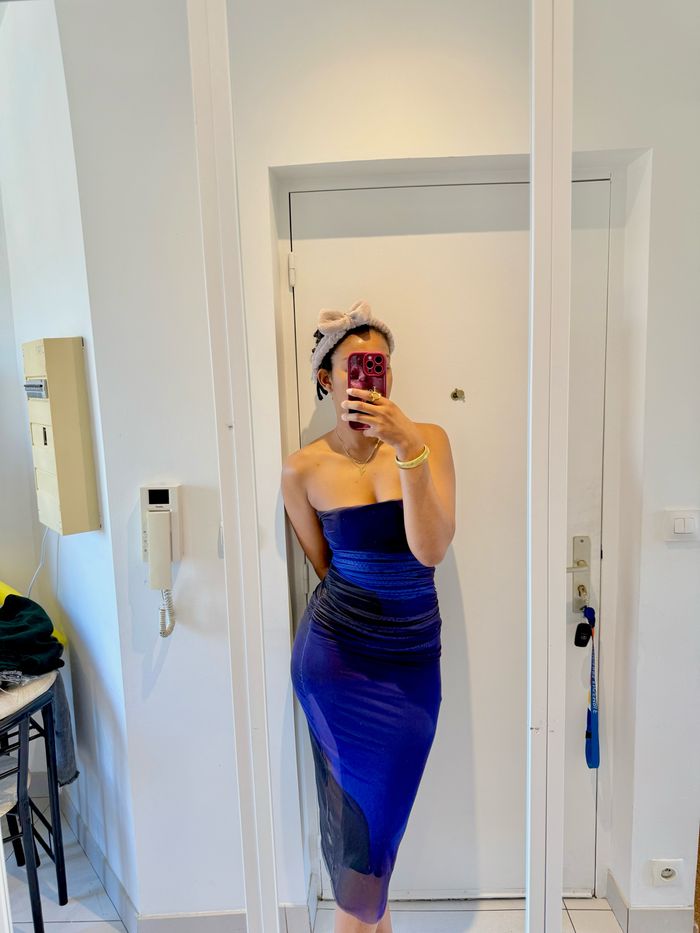 Robe bustier en tulle imprimé - photo numéro 2