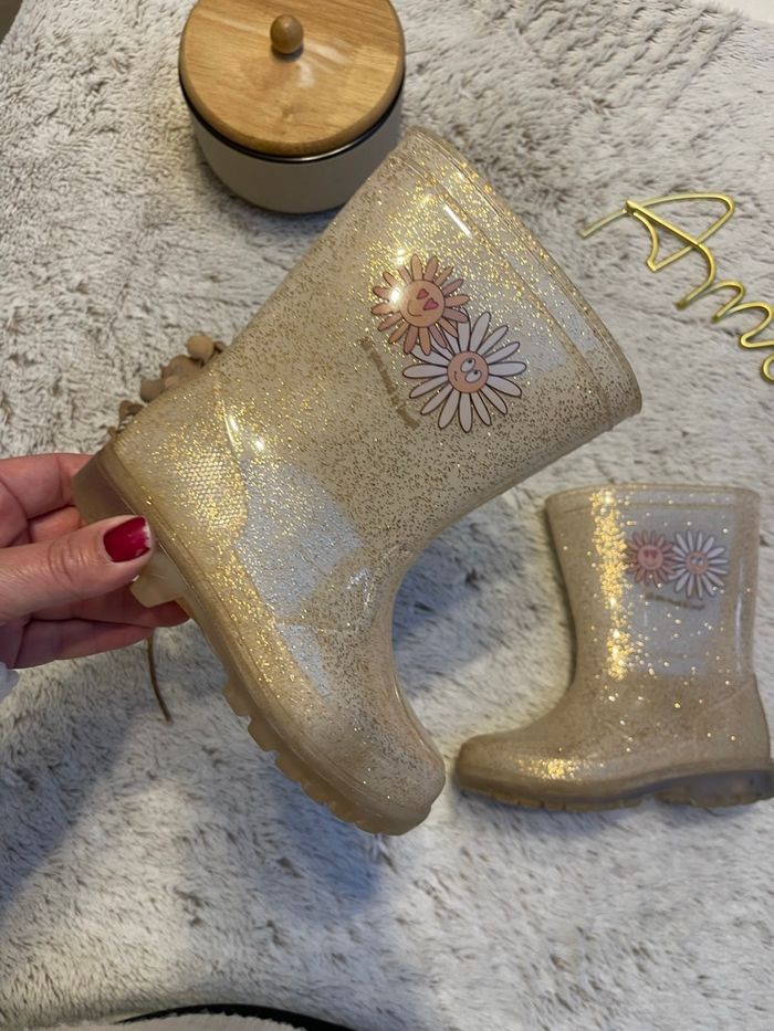 Botte de pluie beige à paillettes - Taille 26 - Vertbaudet - photo numéro 5