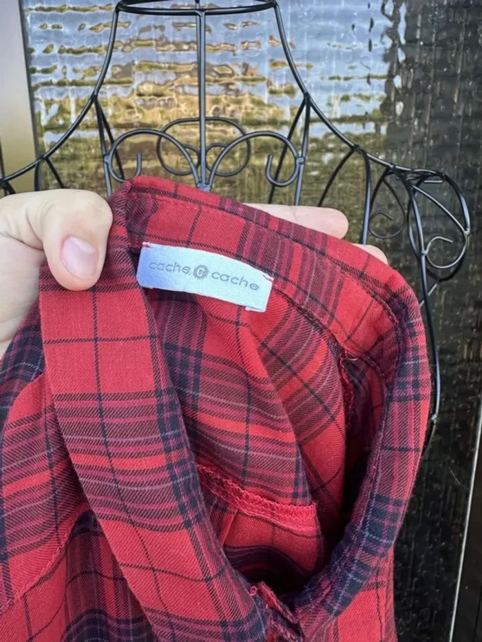 Chemise rouge à carreaux Cache Cache - photo numéro 14