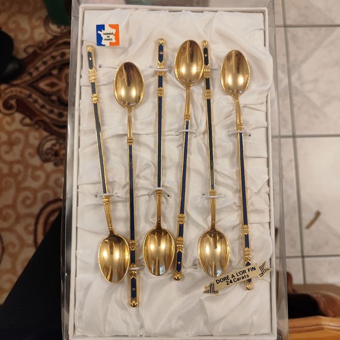 Cuillères dorées à l'or fin - photo numéro 4