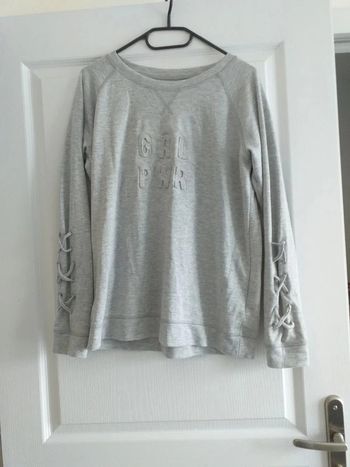 sweat fin gris L la halle