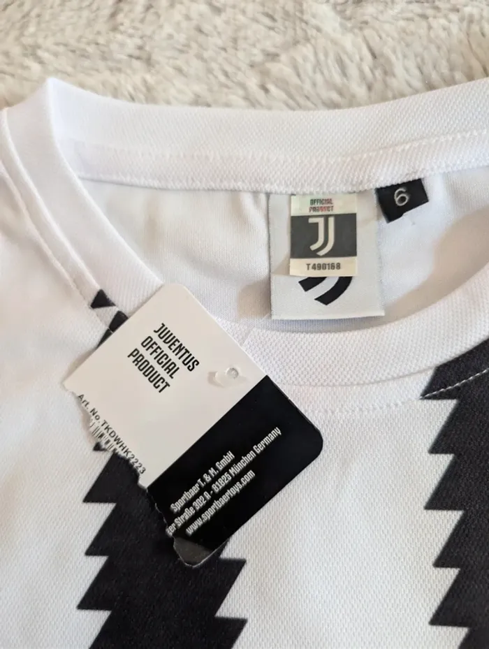 Juventus Maillot de foot Garçon Noir/Blanc Replica. 6 ans - photo numéro 4