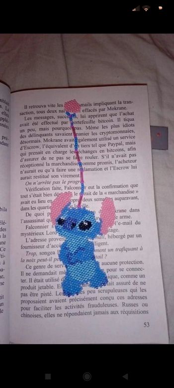 Stitch marque page