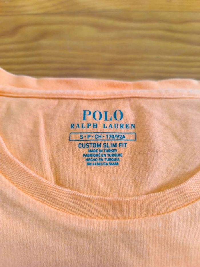 T-shirt Ralph Lauren - Col rond - logo brodé - Corail (orange) - Taille S - photo numéro 6