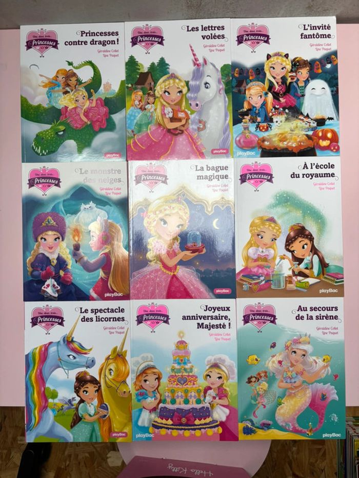 Lot 9 livres une deux trois princesses