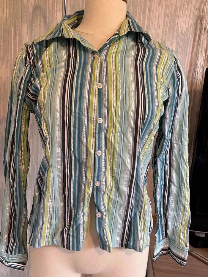 Chemise rayée vintage Straboski - Taille 46• - photo numéro 2