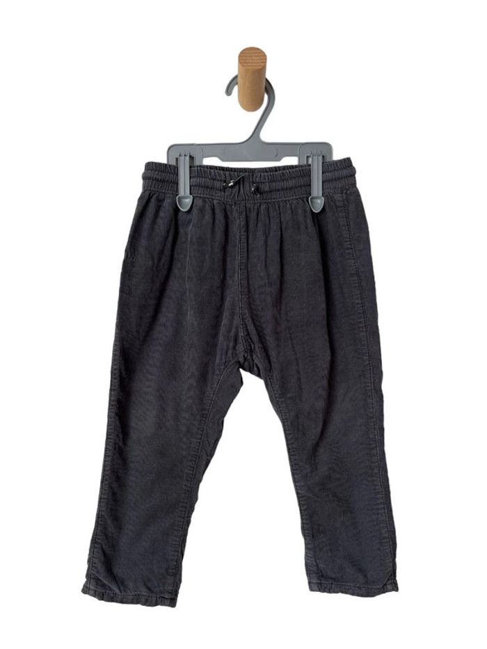 Pantalon confortable en velours côtelé gris - H&M 92cm (2 ans)