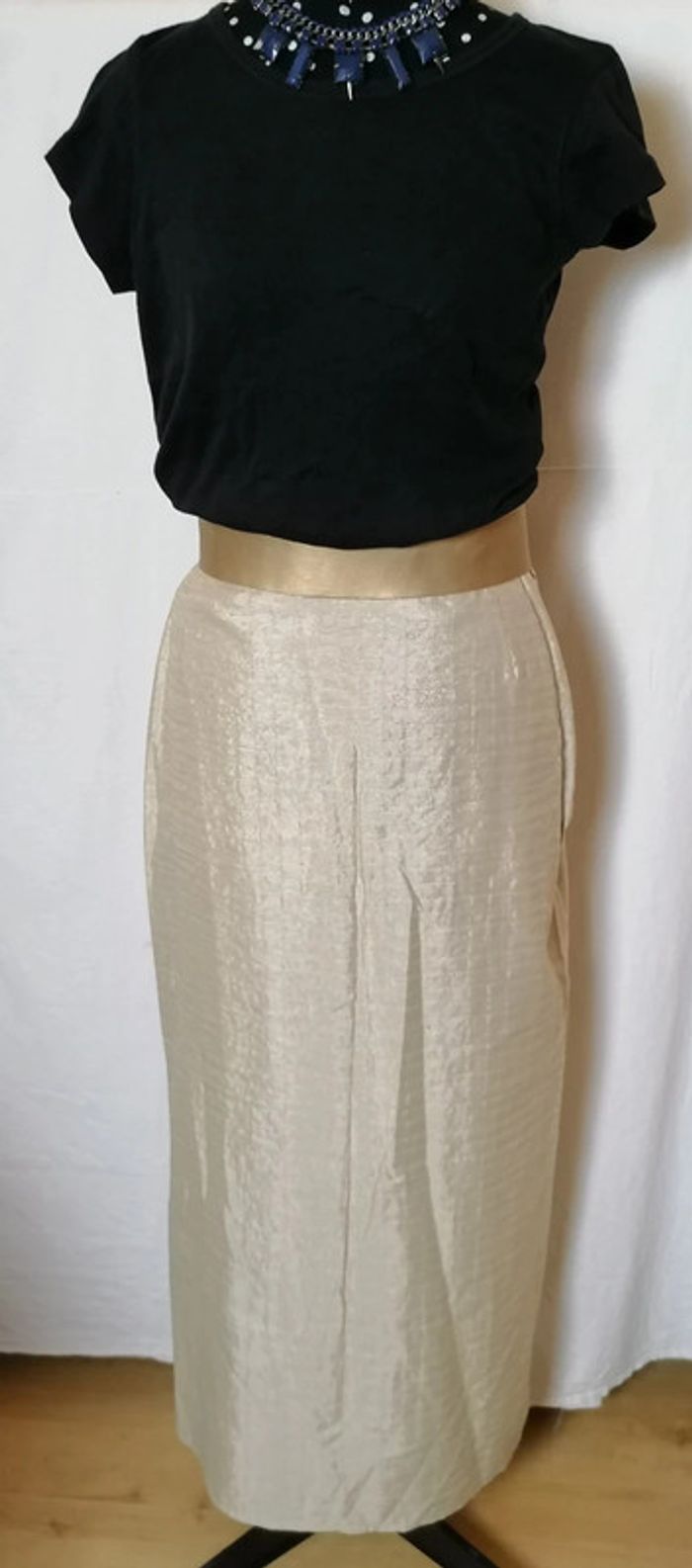Jupe longue beige effet satin taille 40 Sonja Marohn - photo numéro 2