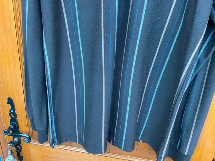 Polo Griffe noire marron et bleu - photo numéro 3