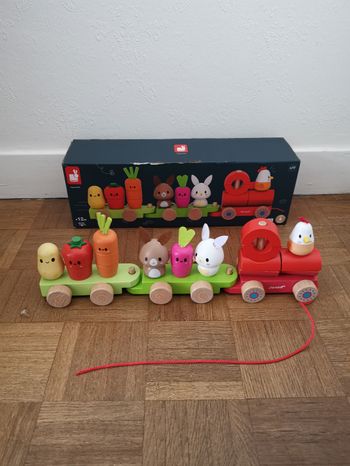 Jouet en Bois Train Ferme Janod