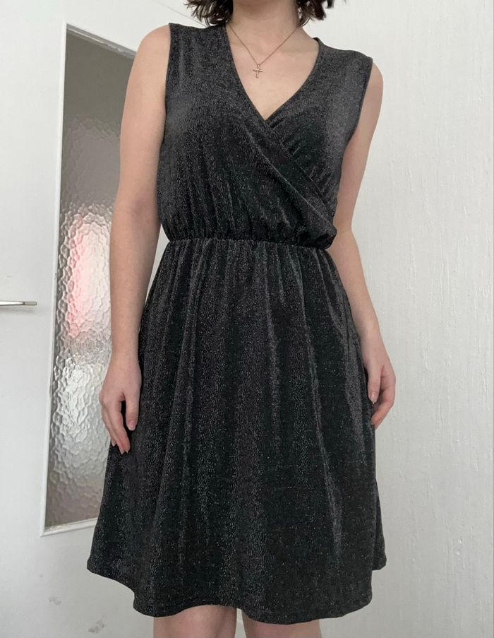 Robe de soirée noir à paillettes Camaïeu S