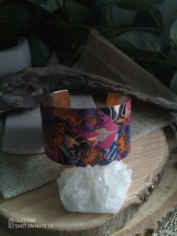 Bracelet bohème doré et fleurs