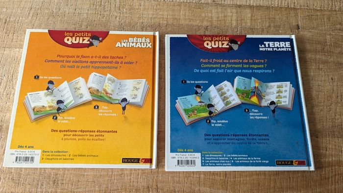 Lot de 2 livres Quizz "Bébés animaux" et "la Terre" - photo numéro 2