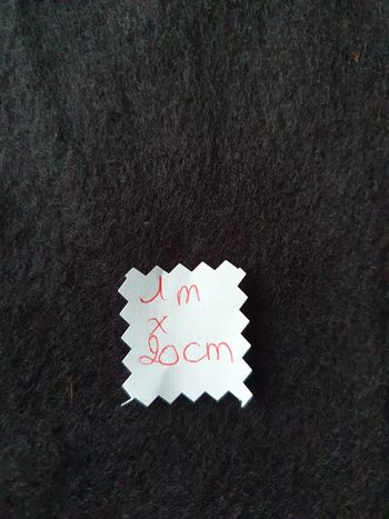 Tissu feutrine noir 1mx20cm