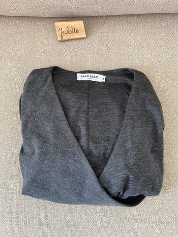 Robe manche longue style portefeuille gris chiné Naf Naf Taille M