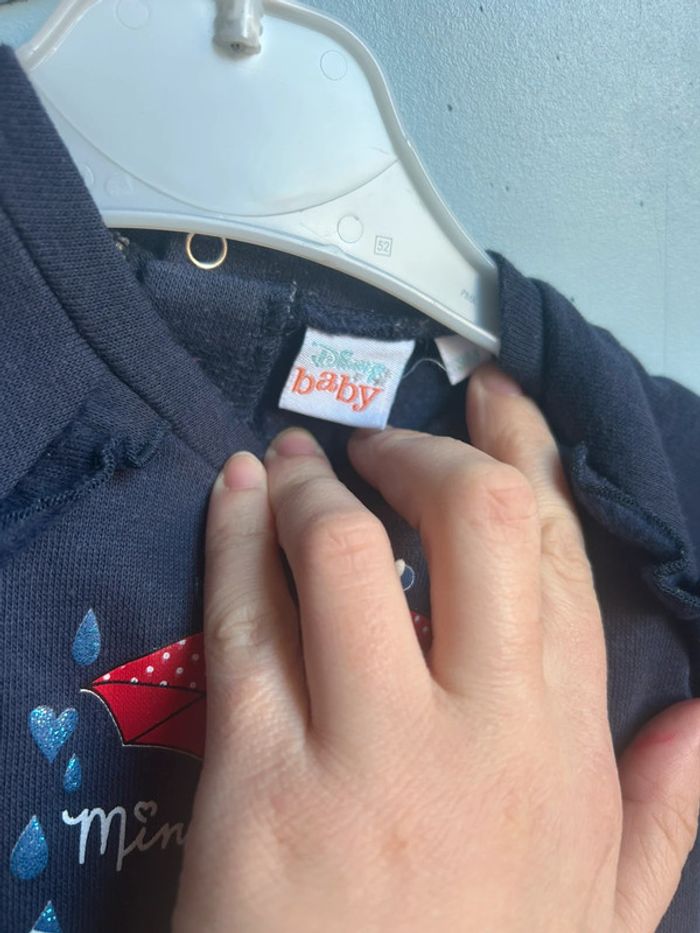 Robe molletonnée Minnie , Marine , 3 mois - photo numéro 4