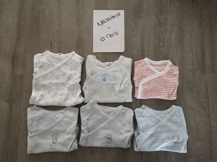 Lot de 6 body taille naissance