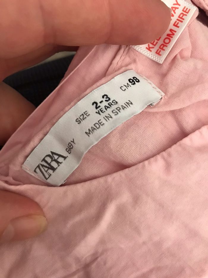 Robe rose pâle Zara baby 2.3 ans - photo numéro 2