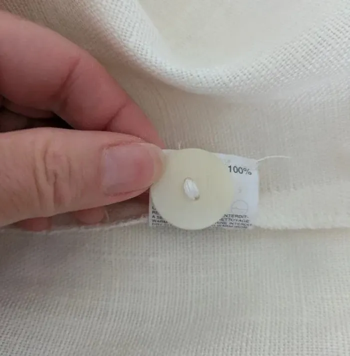 Chemise blouse d'été brodée blanche - 100% lin - Alain Manoukian - taille 38 - photo numéro 8