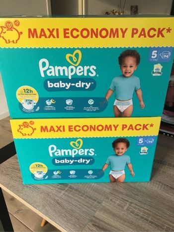 188 couches Pampers baby dry taille 5