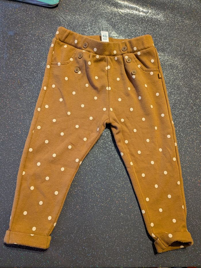 Pantalon confortable ocre taille 18 mois - photo numéro 2
