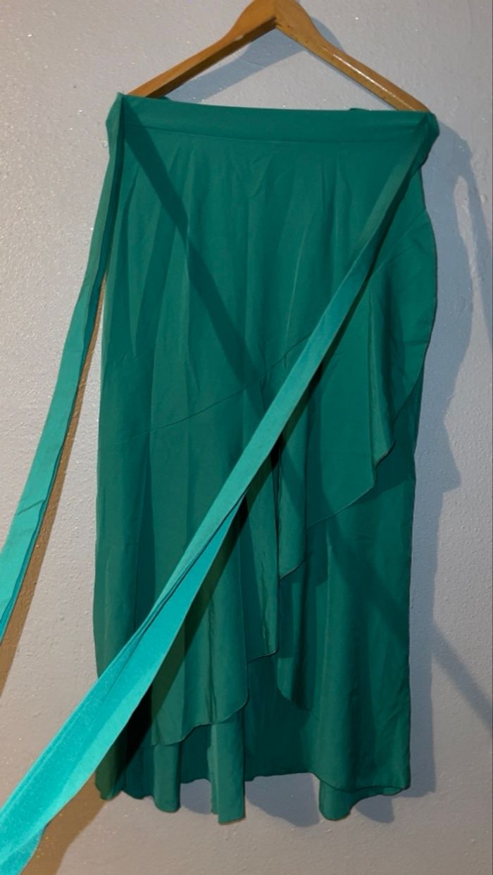 Jupe à volant longue verte - photo numéro 2