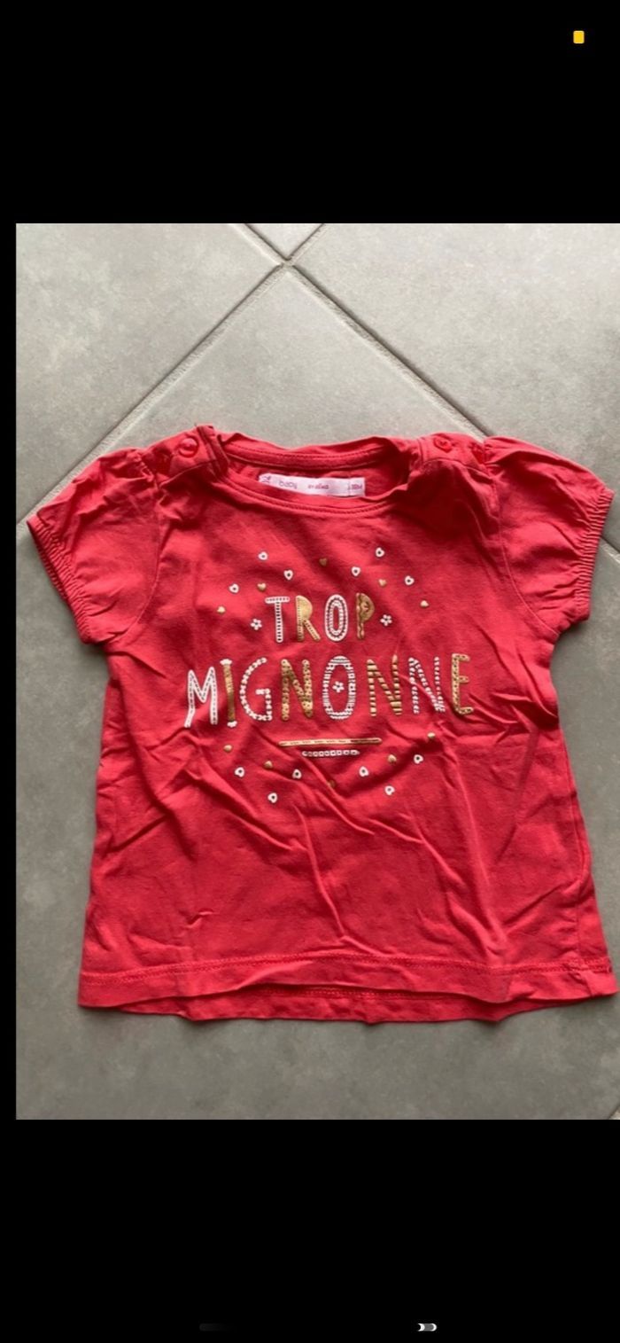 Tee shirt manches courtes Neuf 18 mois - photo numéro 2